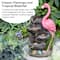 Glitzhome® 23.5" LED 4-Tier Flamingo Outdoor Fountain